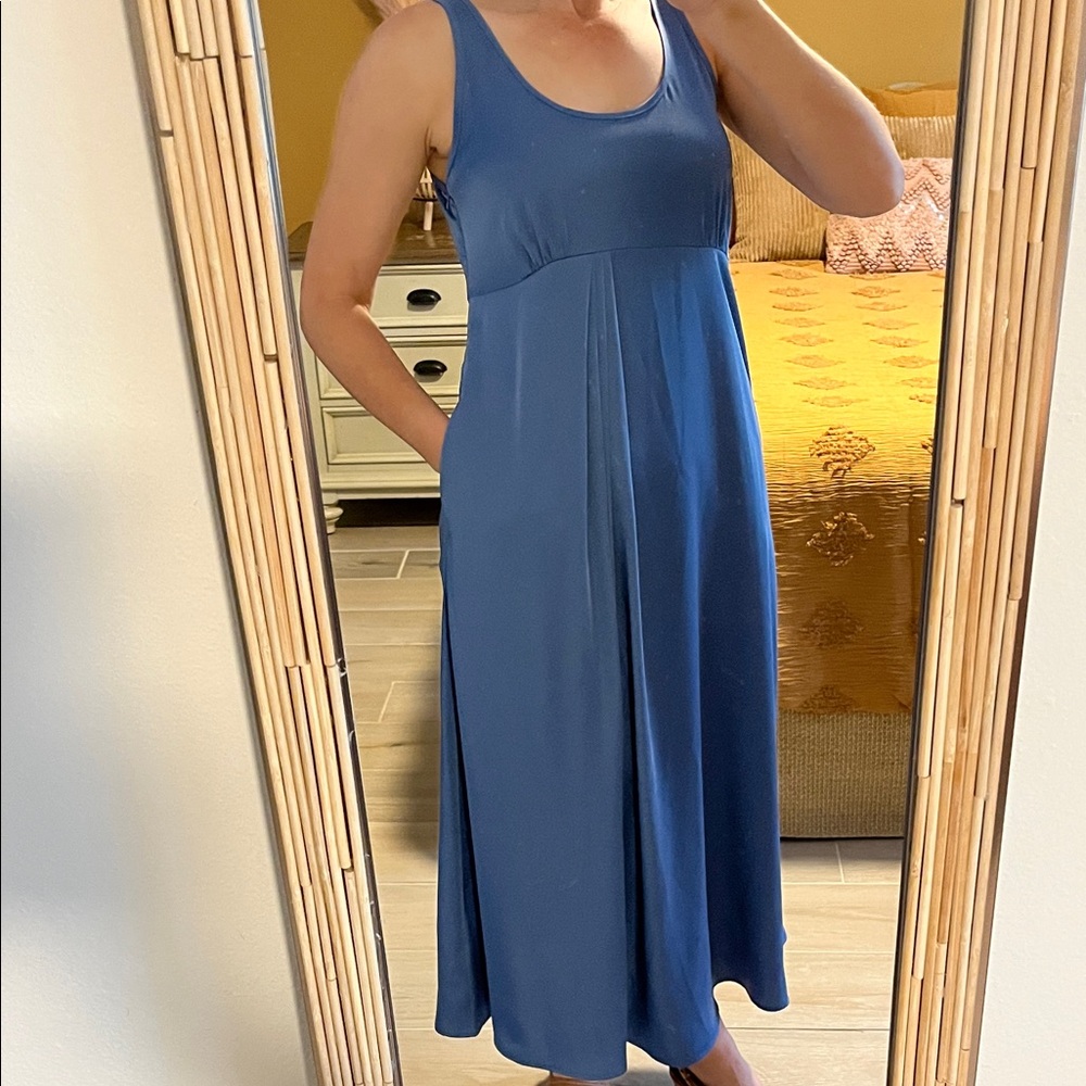 Rachel Zoe 90’s Slate Blue Sleeveless Dress